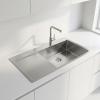 Pure.Sink Comfort Stainless steel sink with drainer, 86x52 cm, right-side faucet wing, PCM5086RT-02